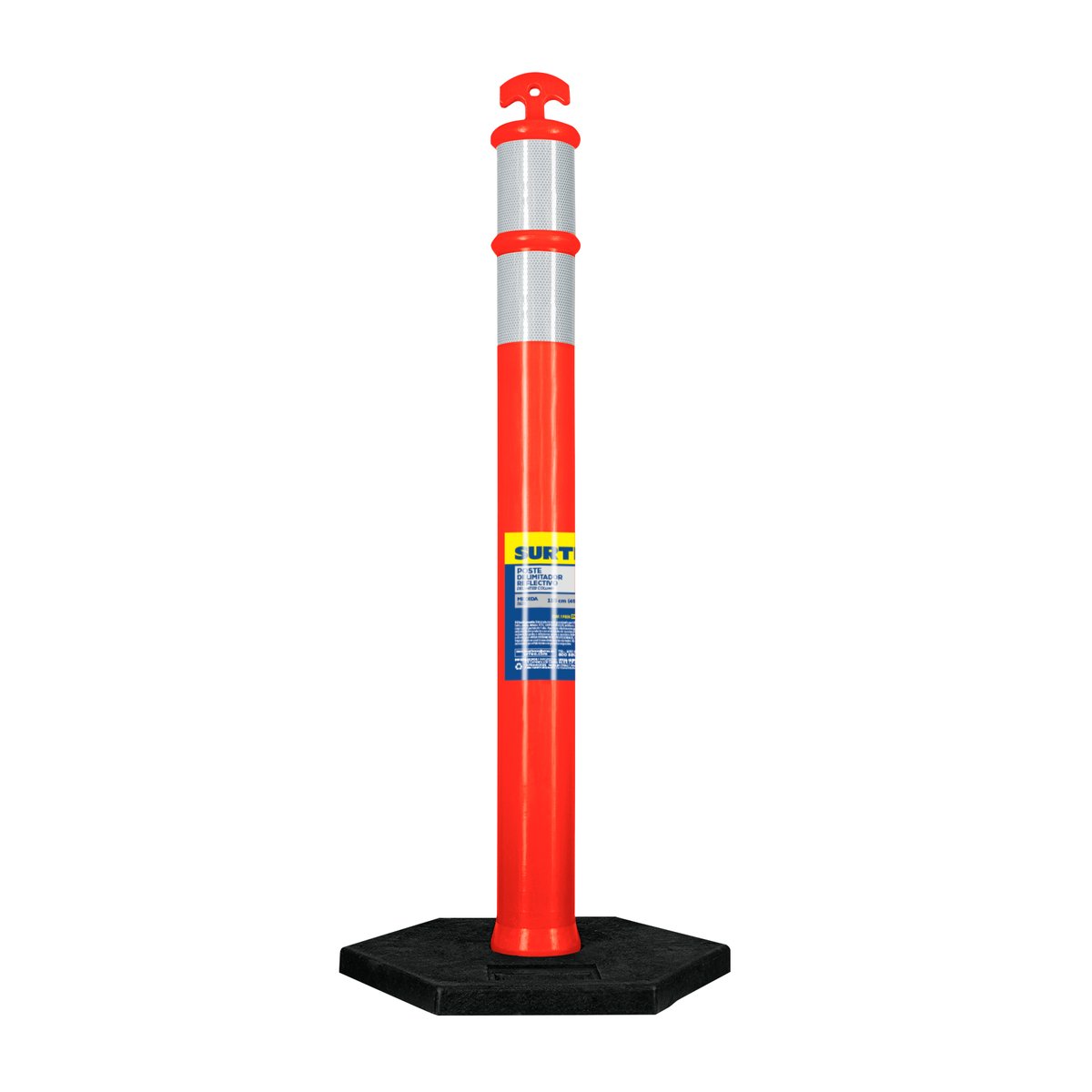Poste delimitador con base y reflejante, 115 cm Surtek - Image 2