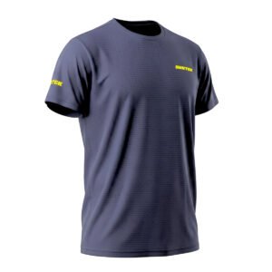 Playera dryfit con cuello redondo color azul marino talla L Surtek