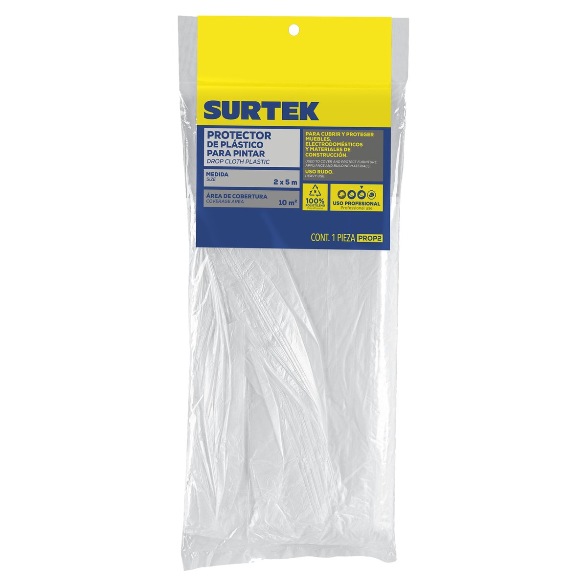 Protector de plástico para pintar 2.5 x 4 m Surtek - Image 2