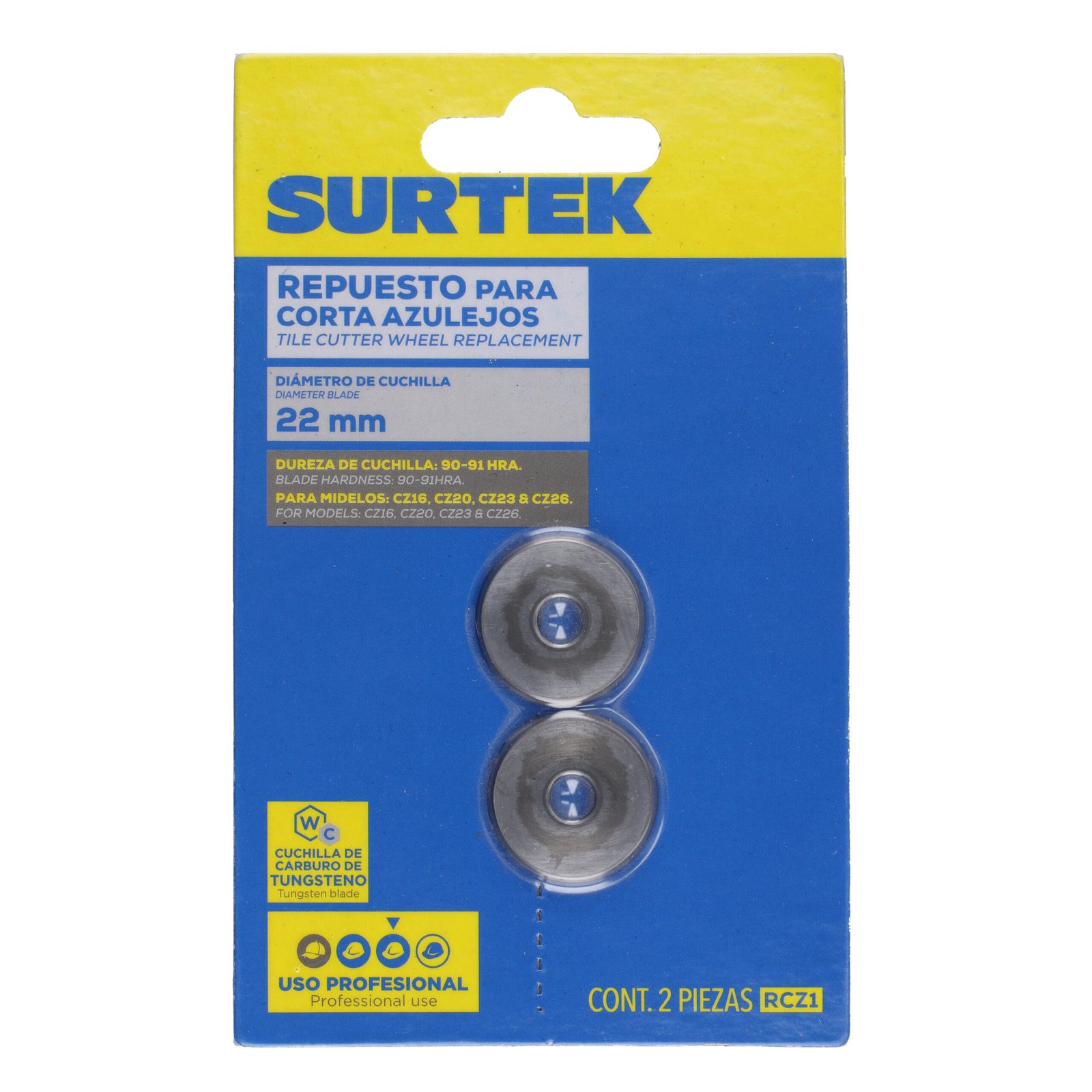 Repuesto de cuchilla de tungsteno para CZ16, CZ26 Surtek - Image 2