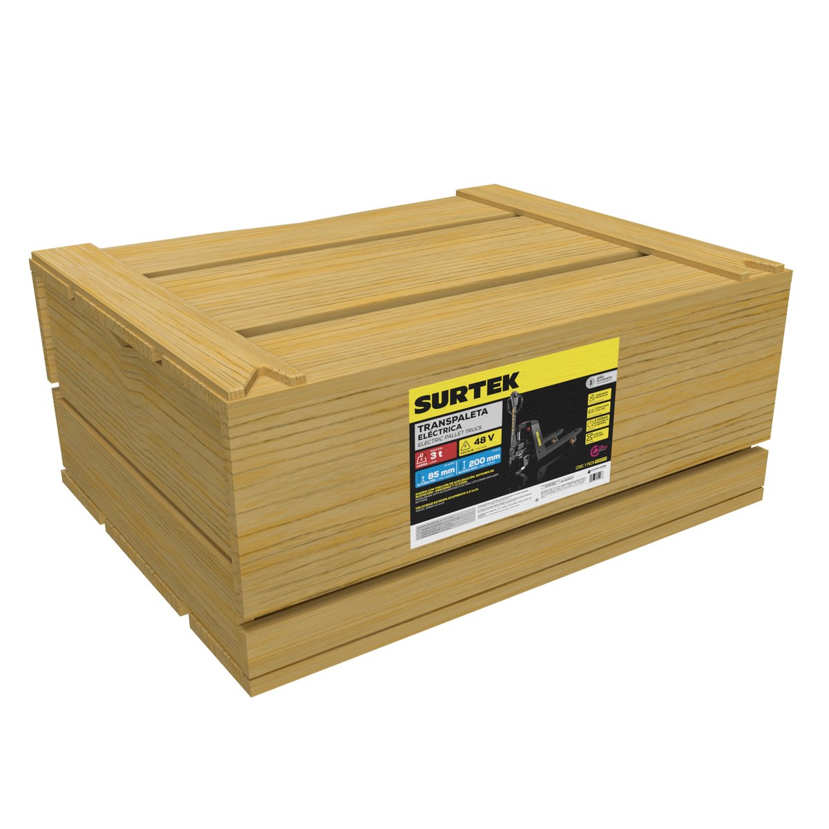Transpaleta eléctrica, 3 ton Surtek - Image 2
