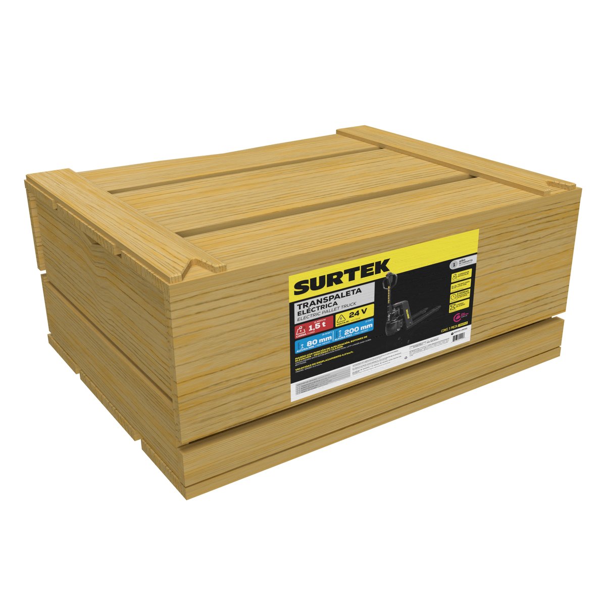 Transpaleta eléctrica, 1.5 ton Surtek - Image 2