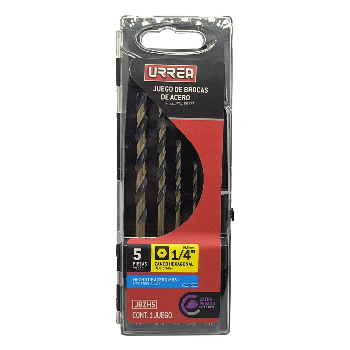 Juego de brocas premium de acero de alta velocidad zanco hexagonal, 13 piezas Urrea - Image 2