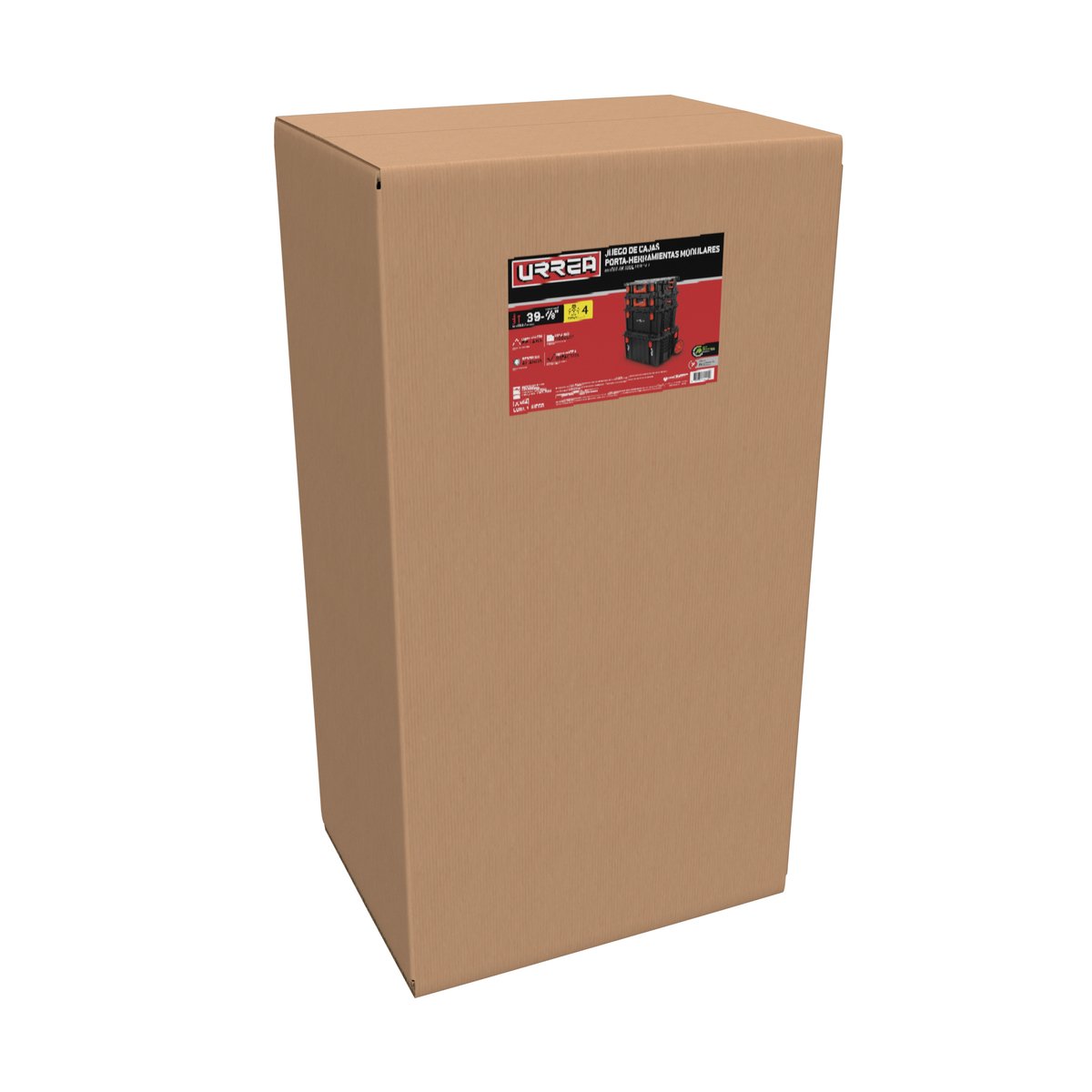Juego de cajas modulares plásticas color negro 22", 4 piezas Urrea - Image 2