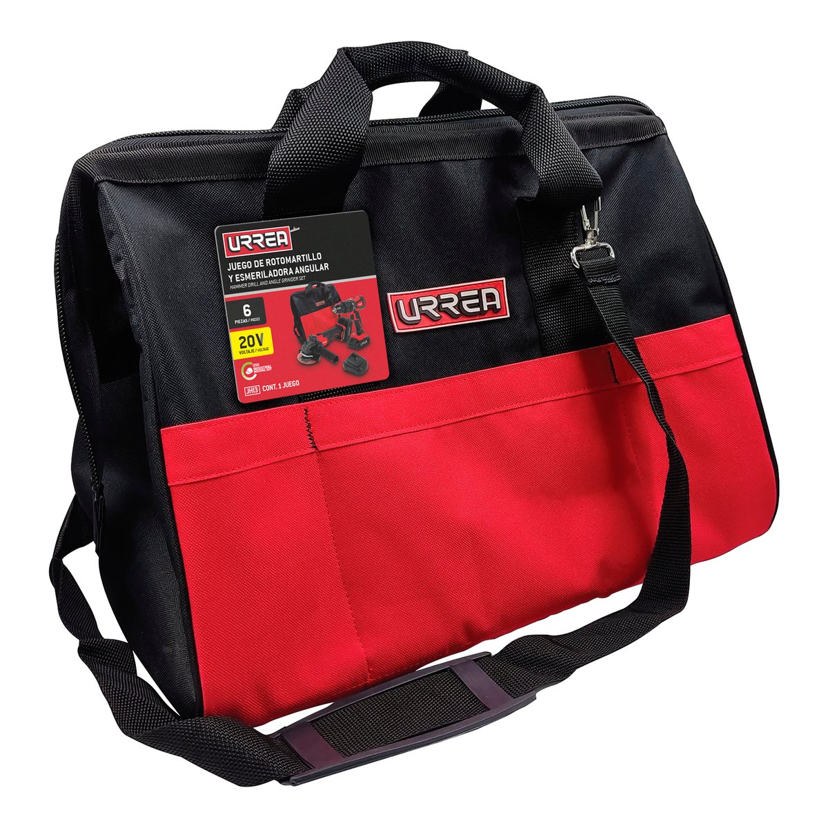 Juego de rotomartillo y esmeriladora de impacto a batería Li-ion 20 V, 2 piezas, en mochila Urrea - Image 2