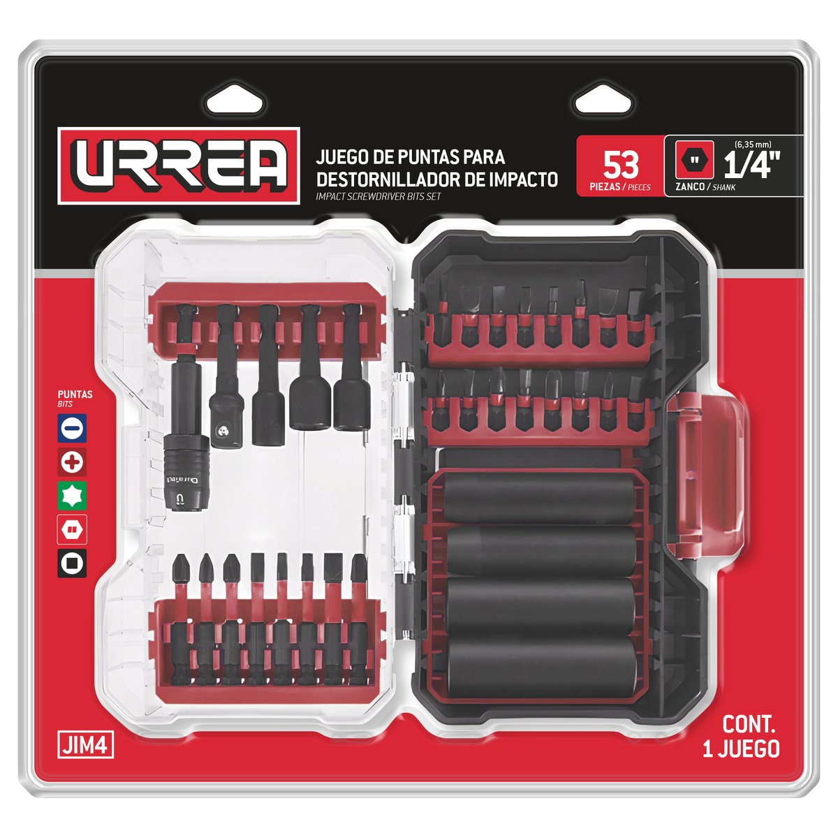 Juego de puntas de destornillador de impacto, 53 piezas Urrea - Image 2