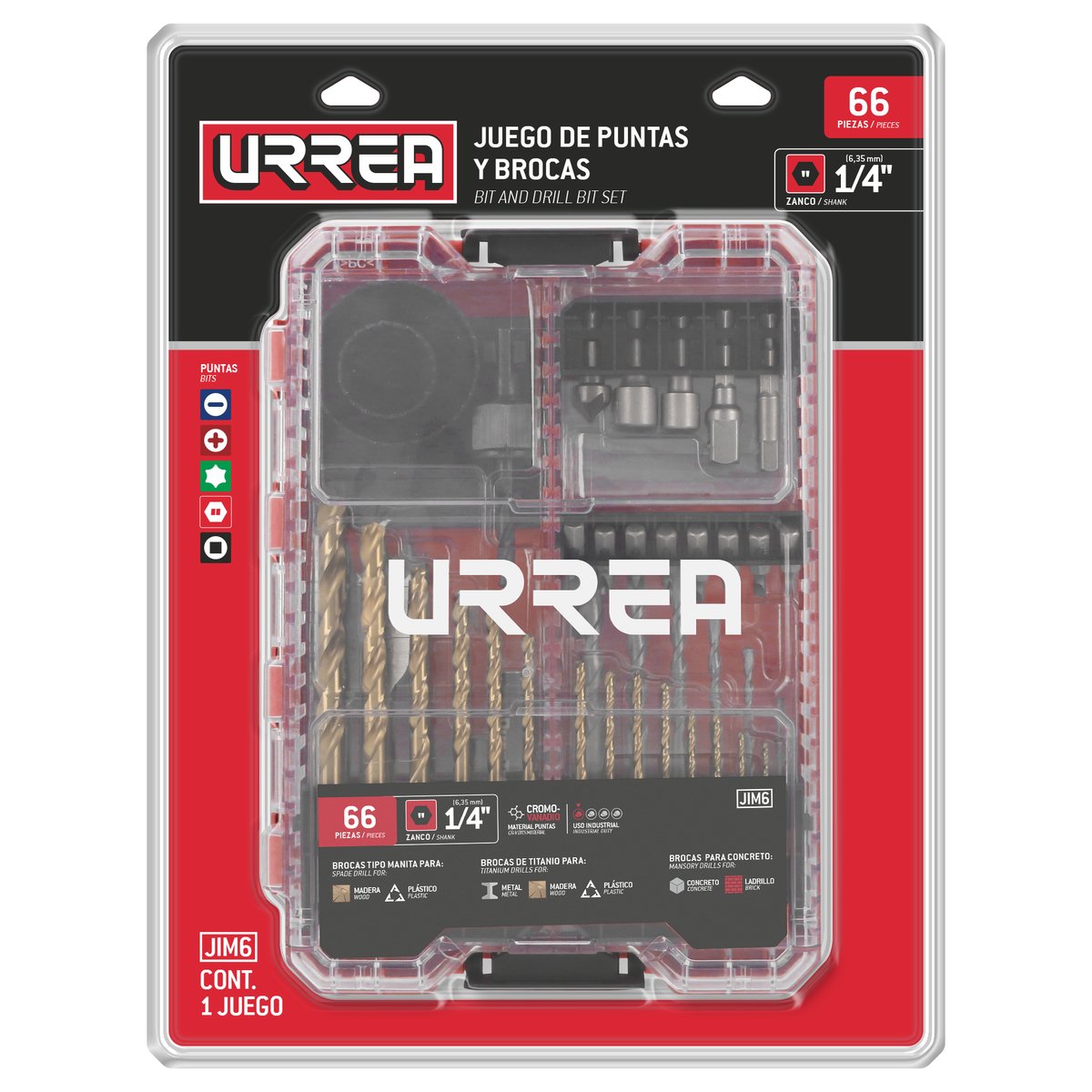 Juego de puntas y brocas, 66 piezas Urrea - Image 2