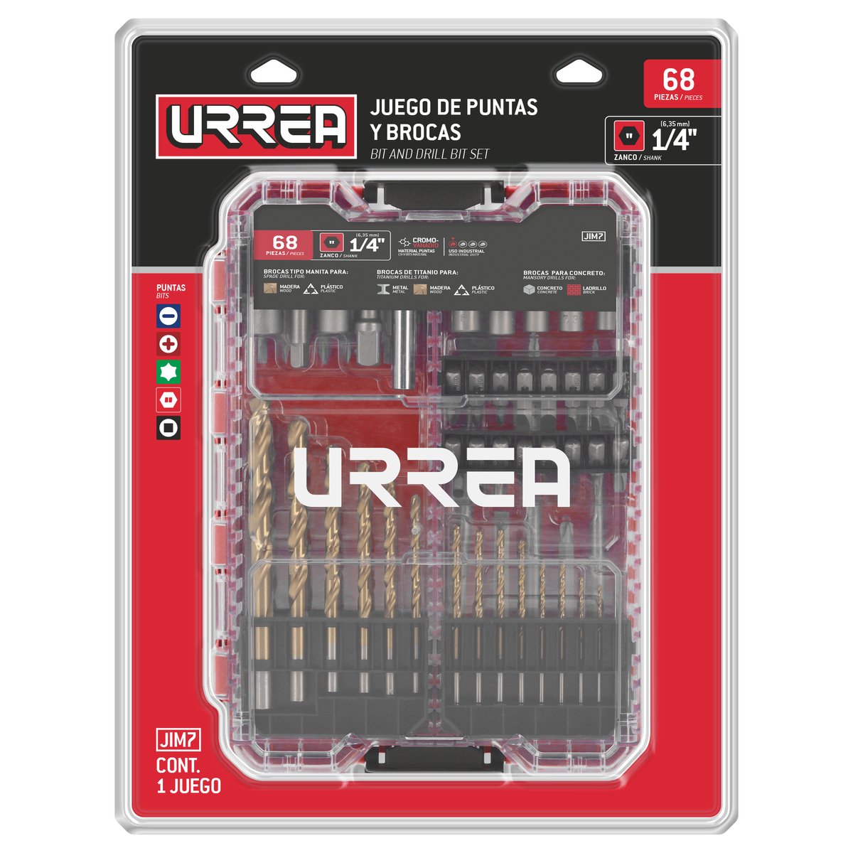 Juego de puntas y brocas, 68 piezas Urrea - Image 2