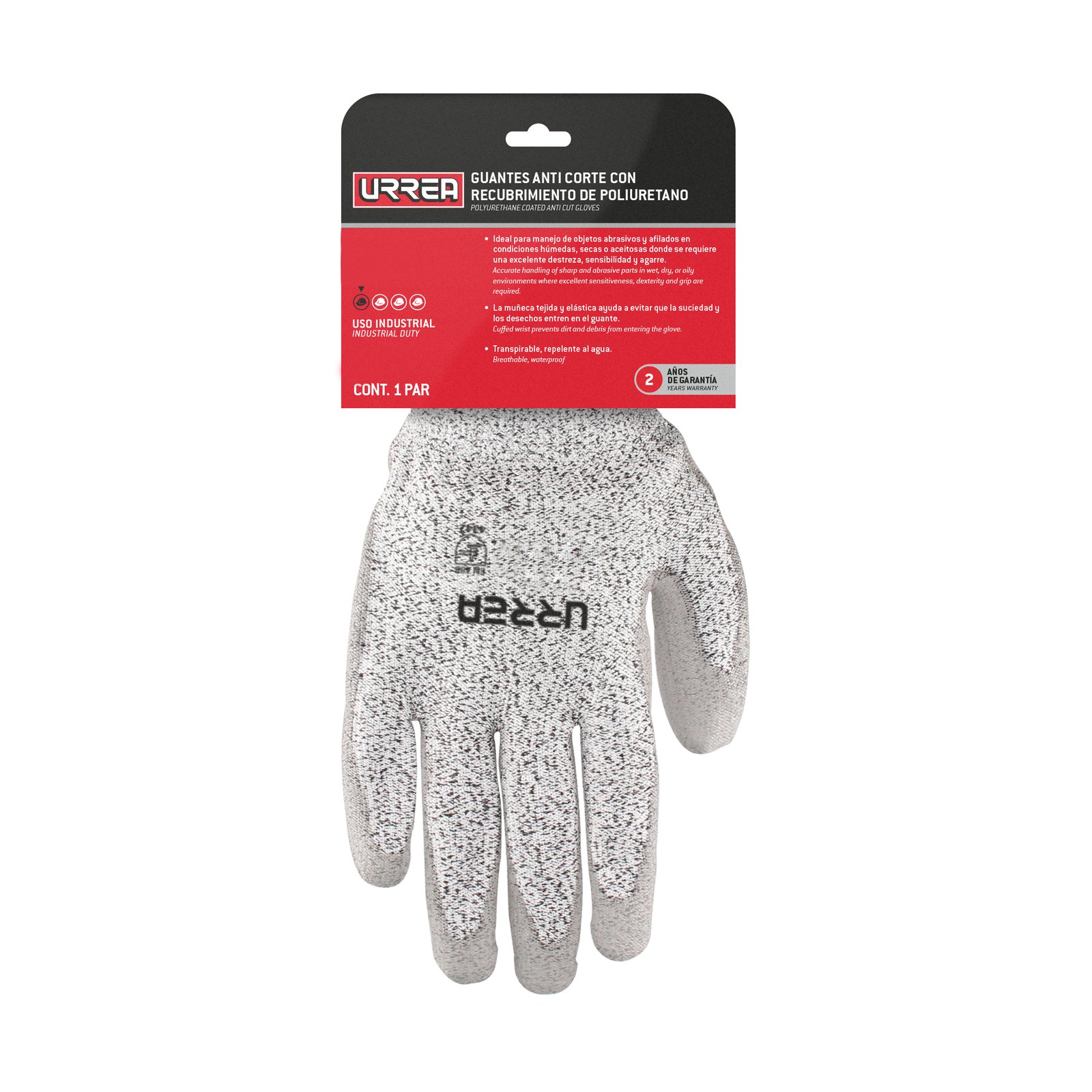 Guantes anti-corte con recubrimiento de poliuretano EG Urrea - Image 2